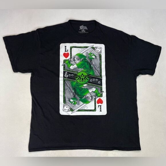 Zelda The Legend Ocarina Of Time 3D Graphic T-shirt Men XXL Black Short Sleeve - Picture 1 of 5